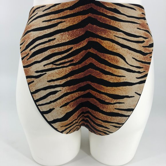 Cherina Beachwear George Tiger Print Swim Bikini Bottom Large $80 - Picture 5 of 6